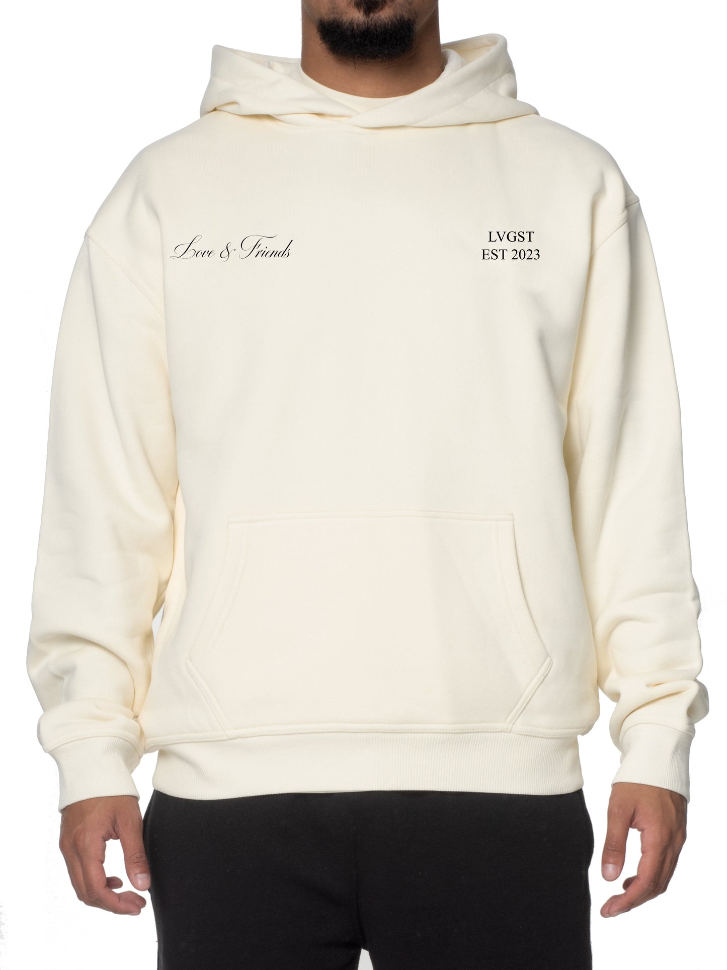 Hoodie Beige "Love & Friends"