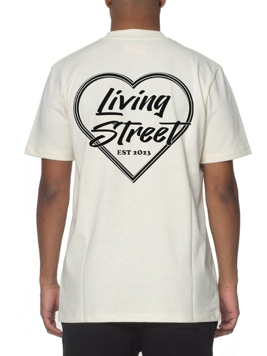 T-shirt Beige "BLACK HEART"