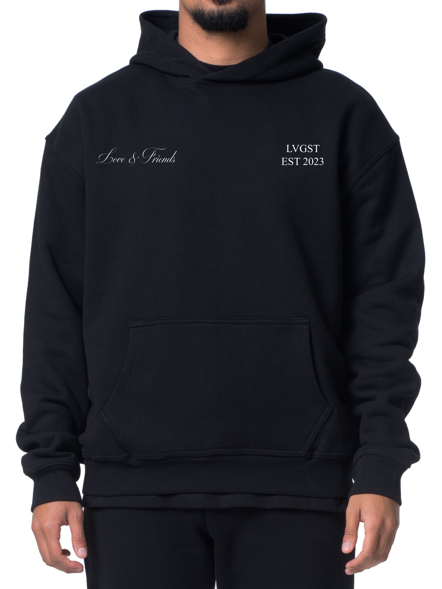 Hoodie Black "Love & Friends"