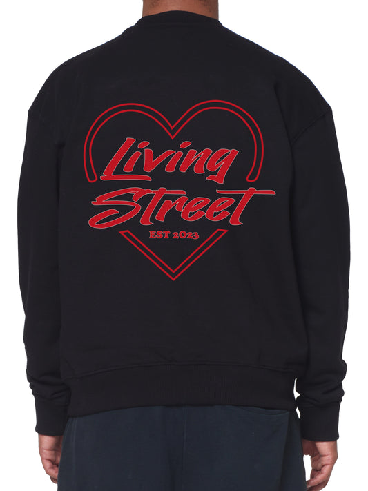 Sweater Black "RED HEART"