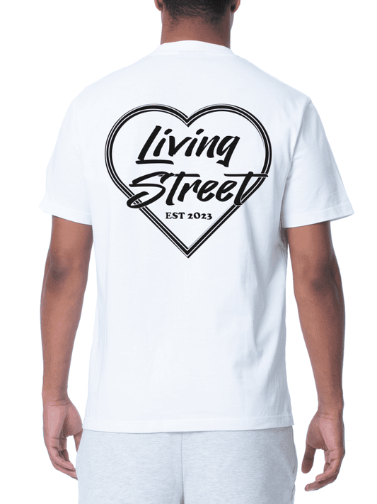 T-shirt White "BLACK HEART"