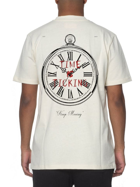 T-Shirt Beige "Time Is Ticking"