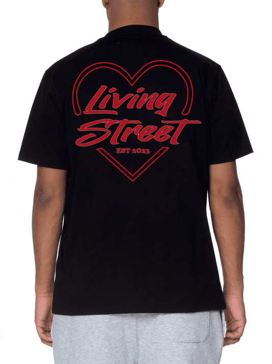 T-Shirt Black "RED HEART"