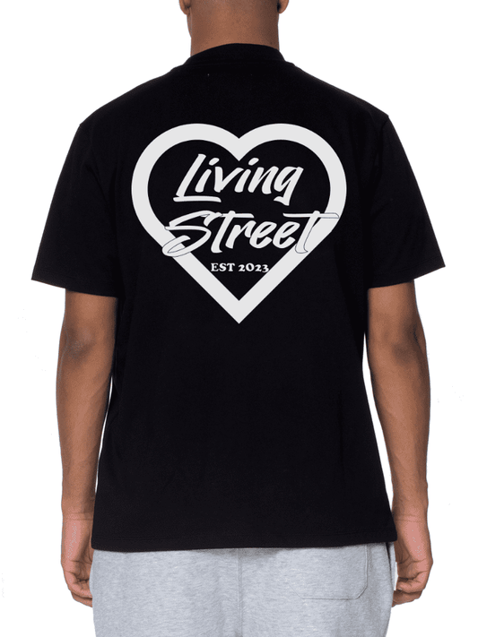 T-Shirt Black "WHITE HEART"